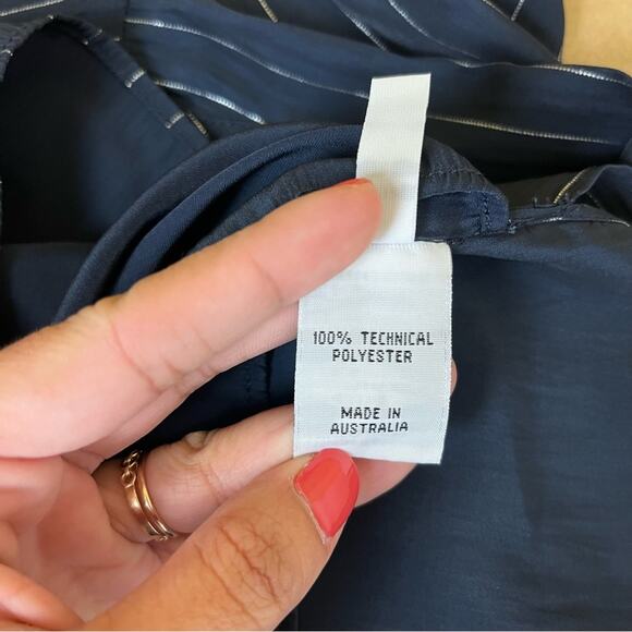 MELA PURDIE Blue Pin Stripe Tank Top Large - Picture 7 of 8